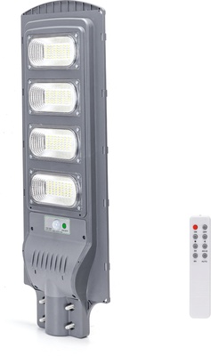 Farola solar led exterior 200w con sensor movimiento y control remoto Aigostar